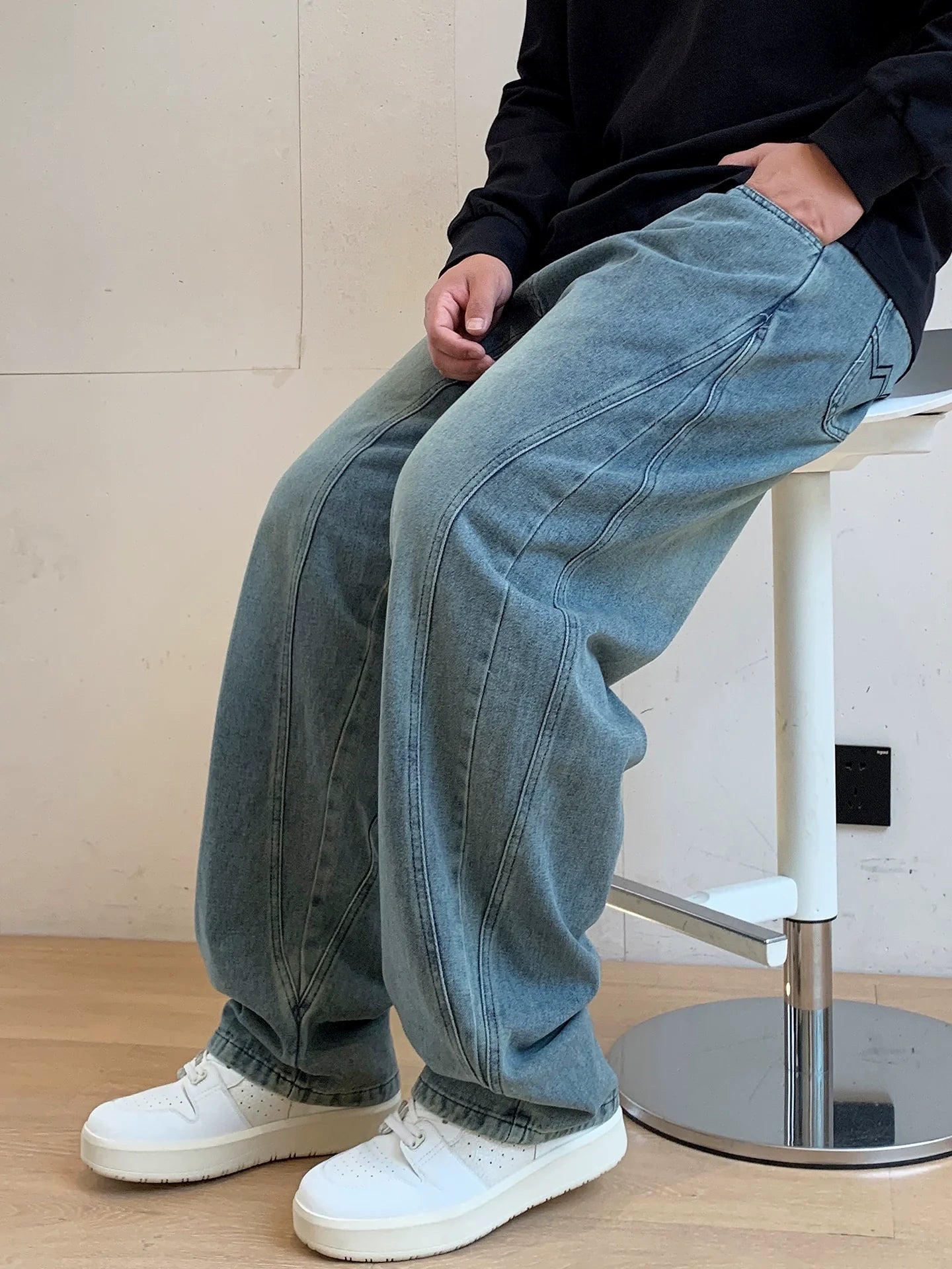 Large Size Straight Jeans FE0666