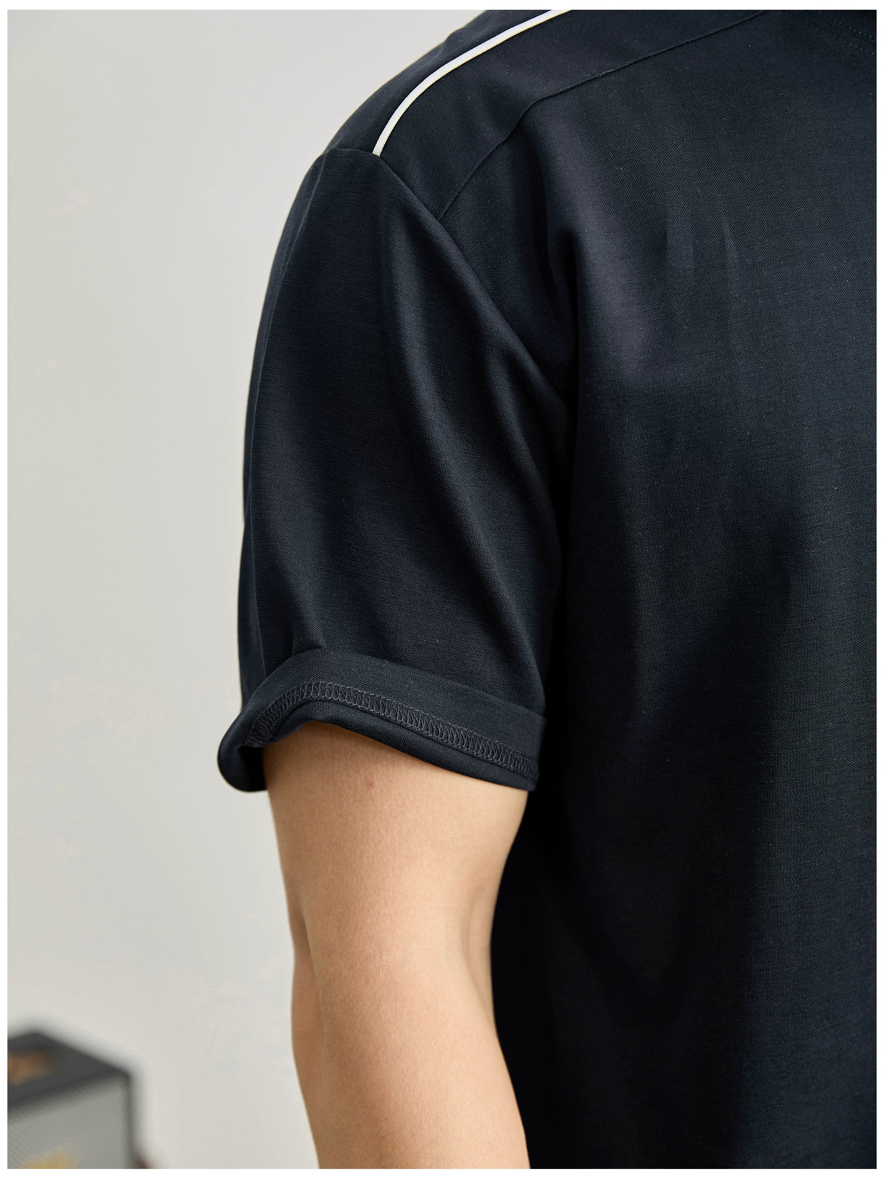 Simple washed cotton short-sleeved T-shirt FE0738