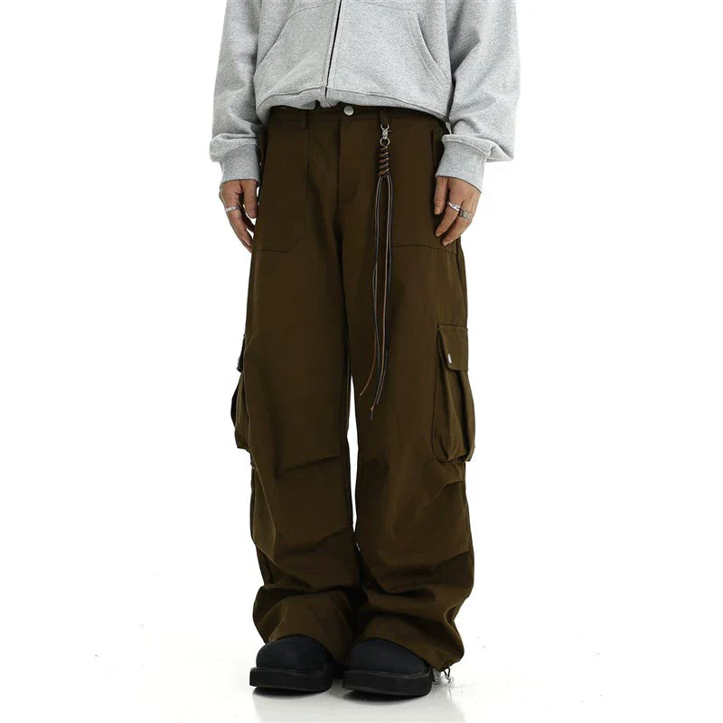 American retro big pocket overalls FE0684