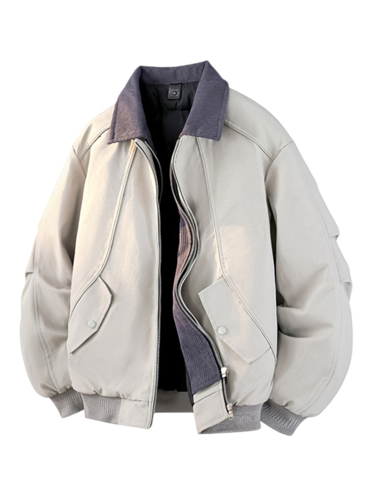 LAYERED-LOOK COLLARED DOWN JACKET FE0150