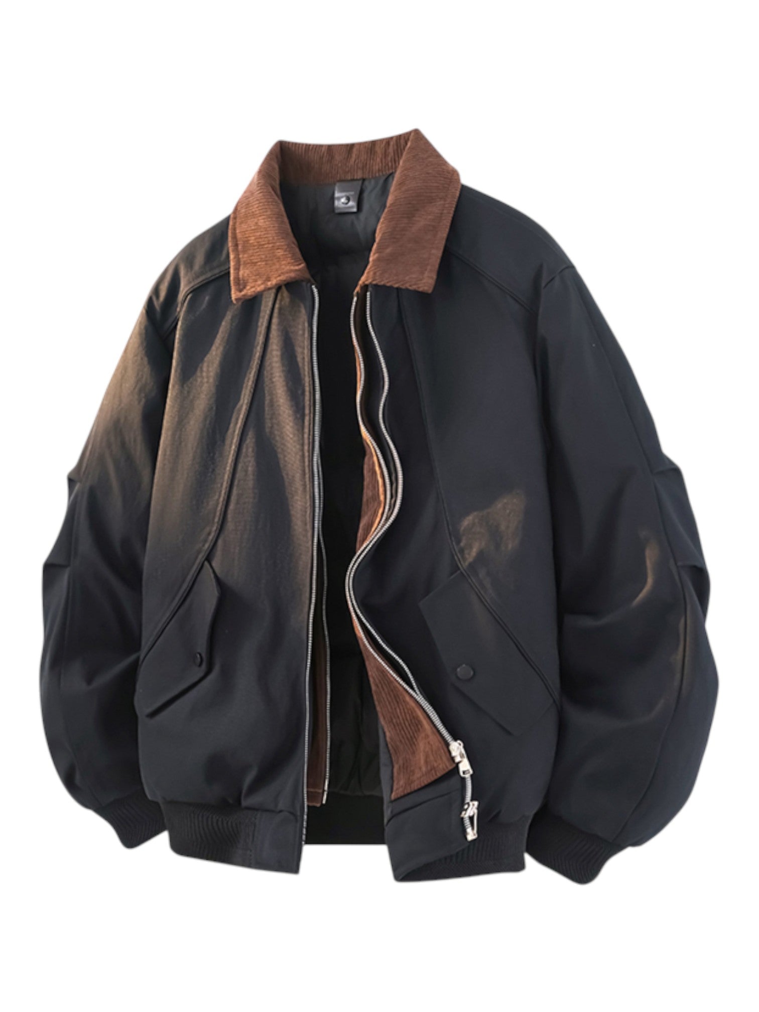 LAYERED-LOOK COLLARED DOWN JACKET FE0150