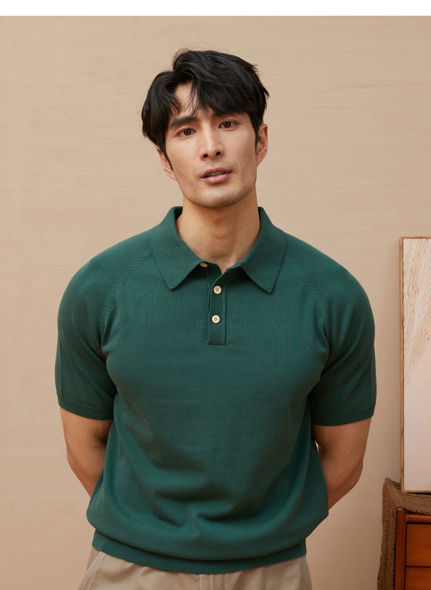 Italian polo knitted polo shirt FE0713