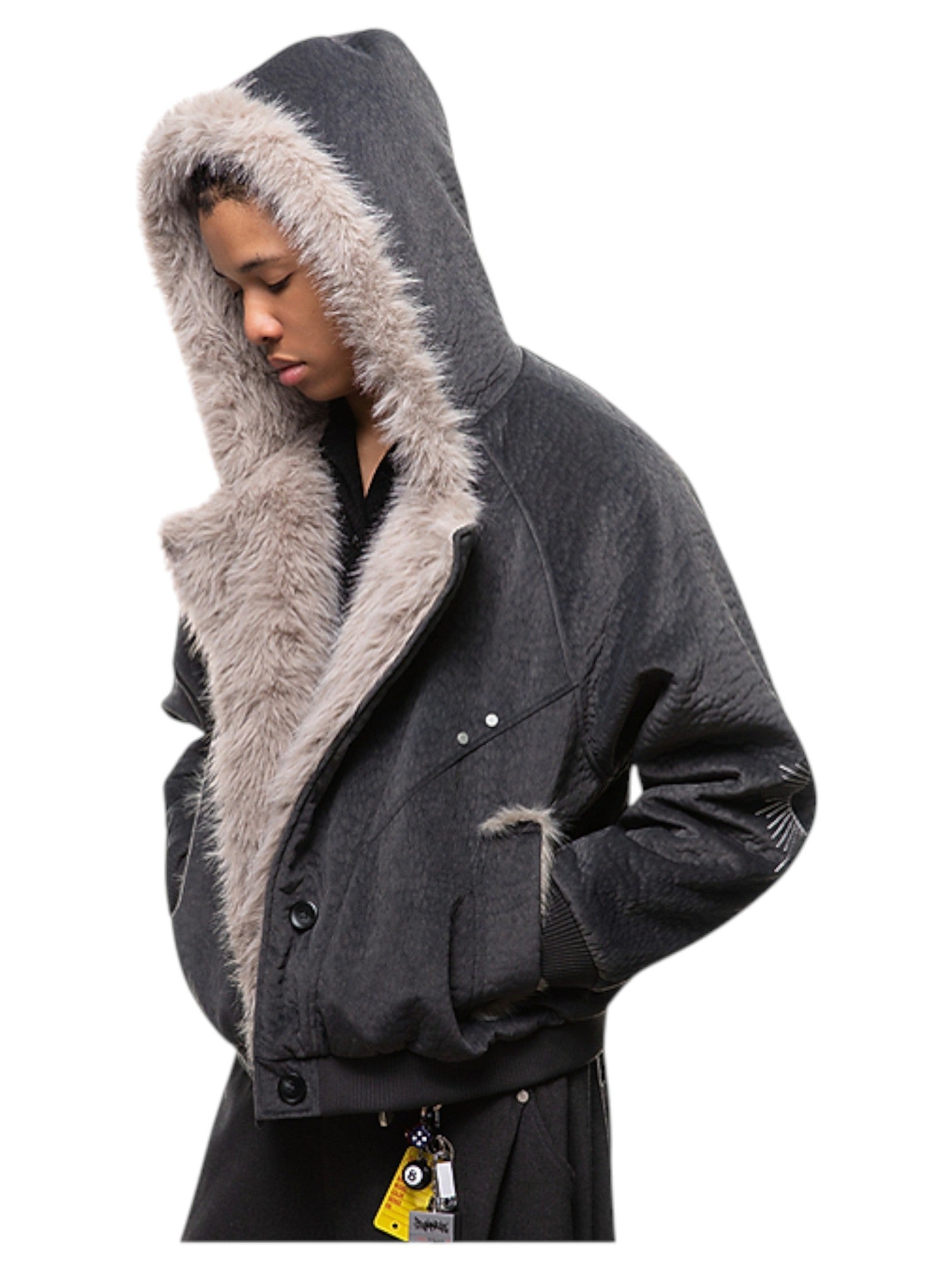 FAUX FUR-COLLAR PADDED JACKET FE0146