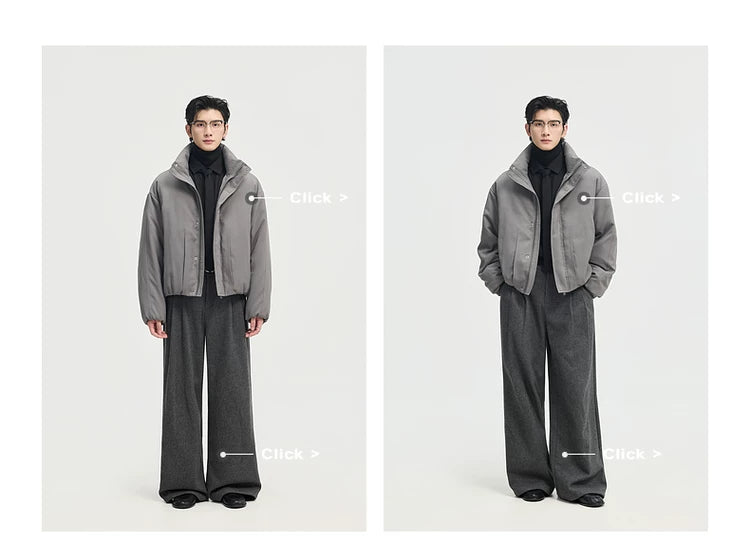 Winter stand-up collar short down jacket FE0700