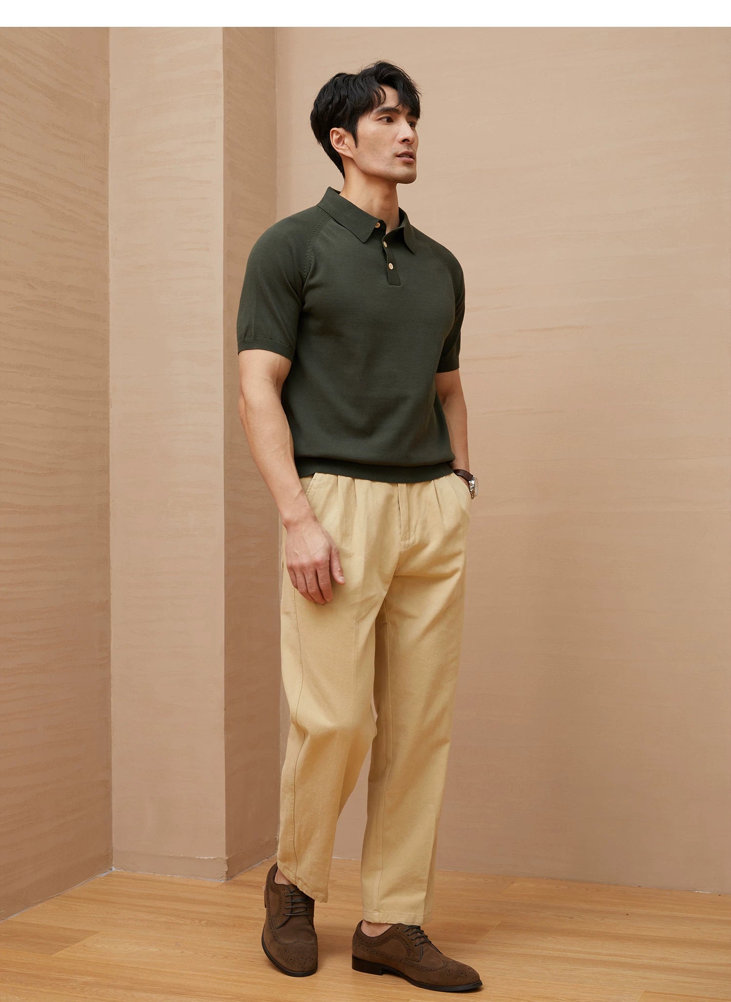 Italian polo knitted polo shirt FE0713