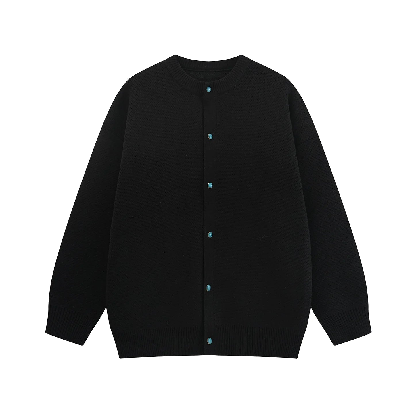 Contrasting button simple cardigan FE0695