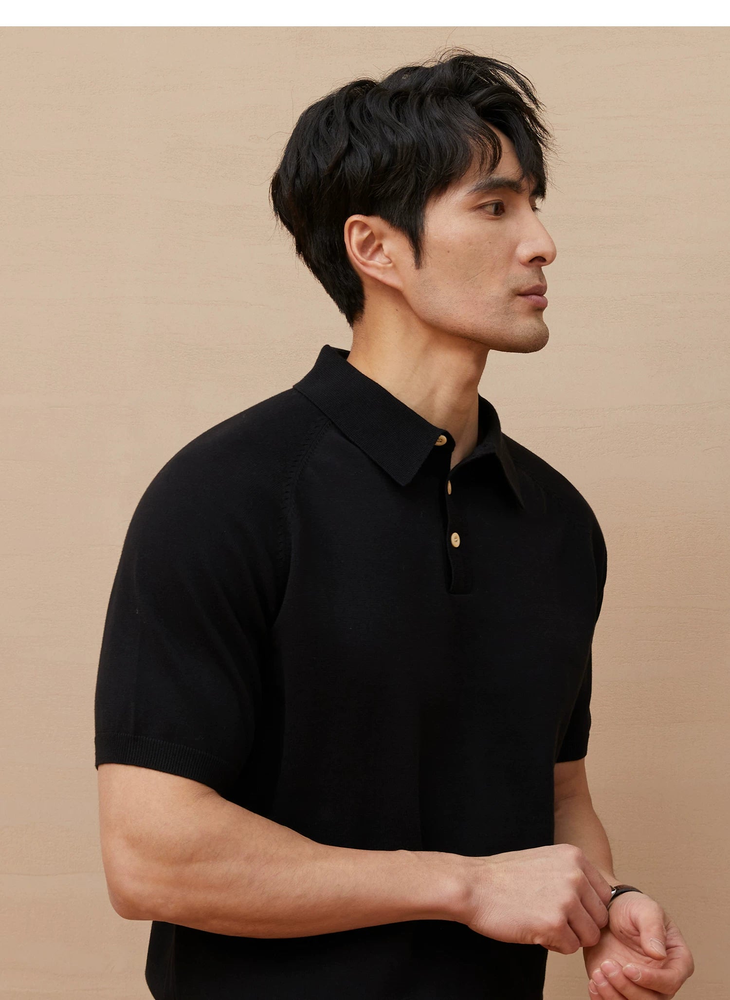 Italian polo knitted polo shirt FE0713