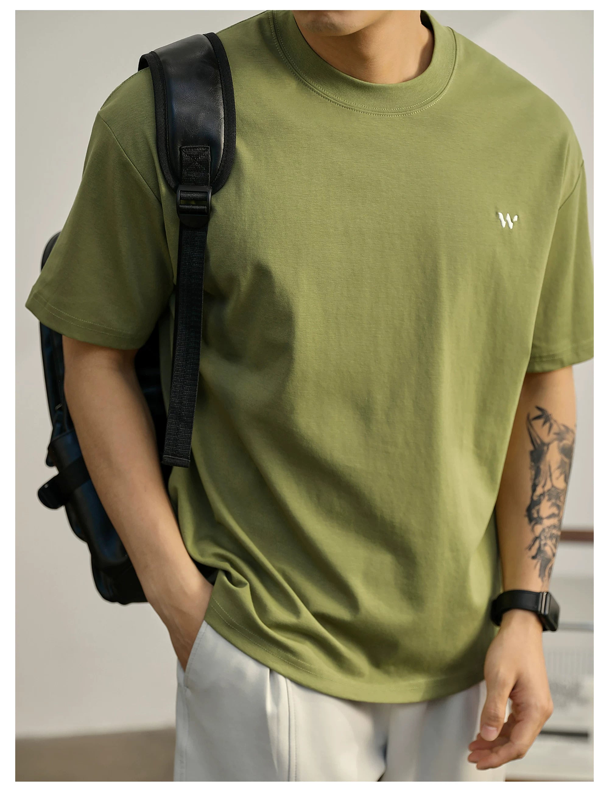 Men's simple luxury temperament casual T-shirt FE0731