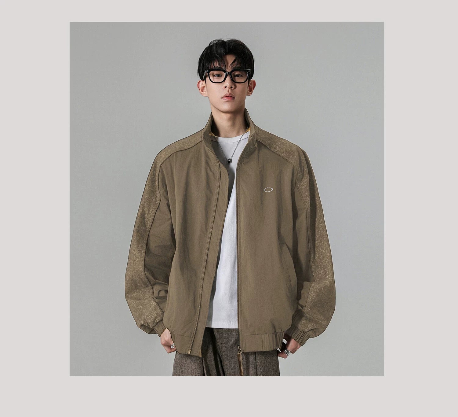 Stitching sports stand-up collar jacket FE0710