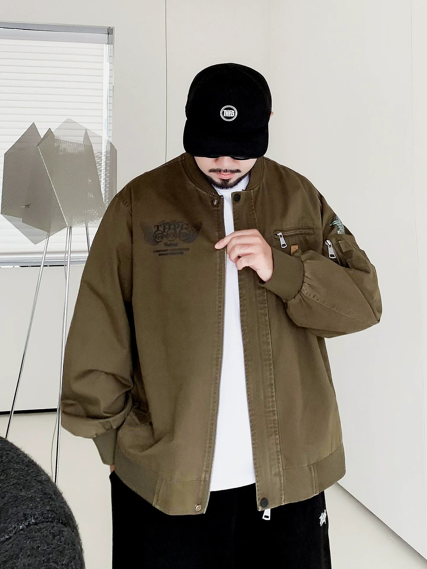 Large size cotton baseball jacket FE0668