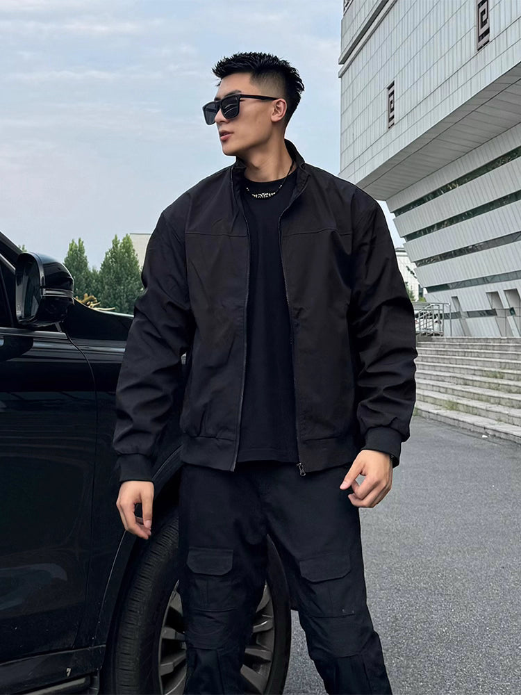 WEATHER-RESISTANT STAND-COLLAR COACH JACKET FE0144