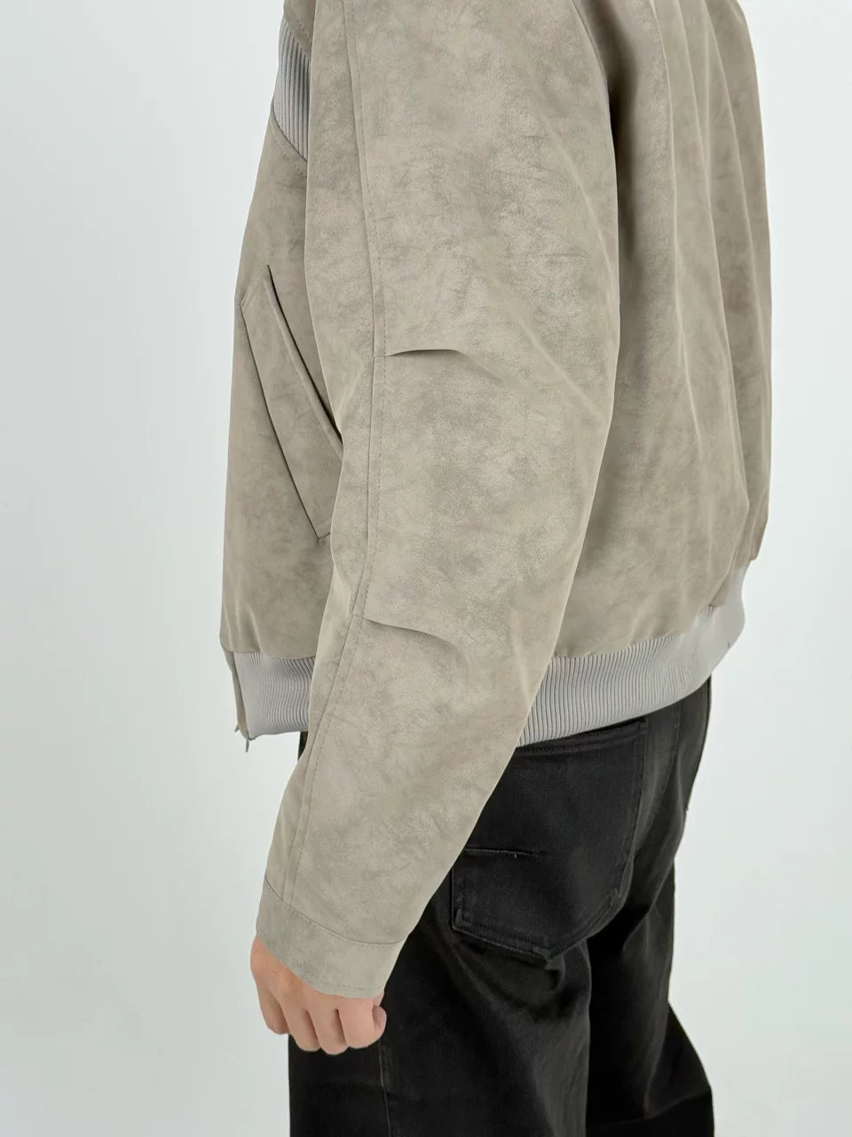 American tie-dye stand-up collar flight jacket FE0702