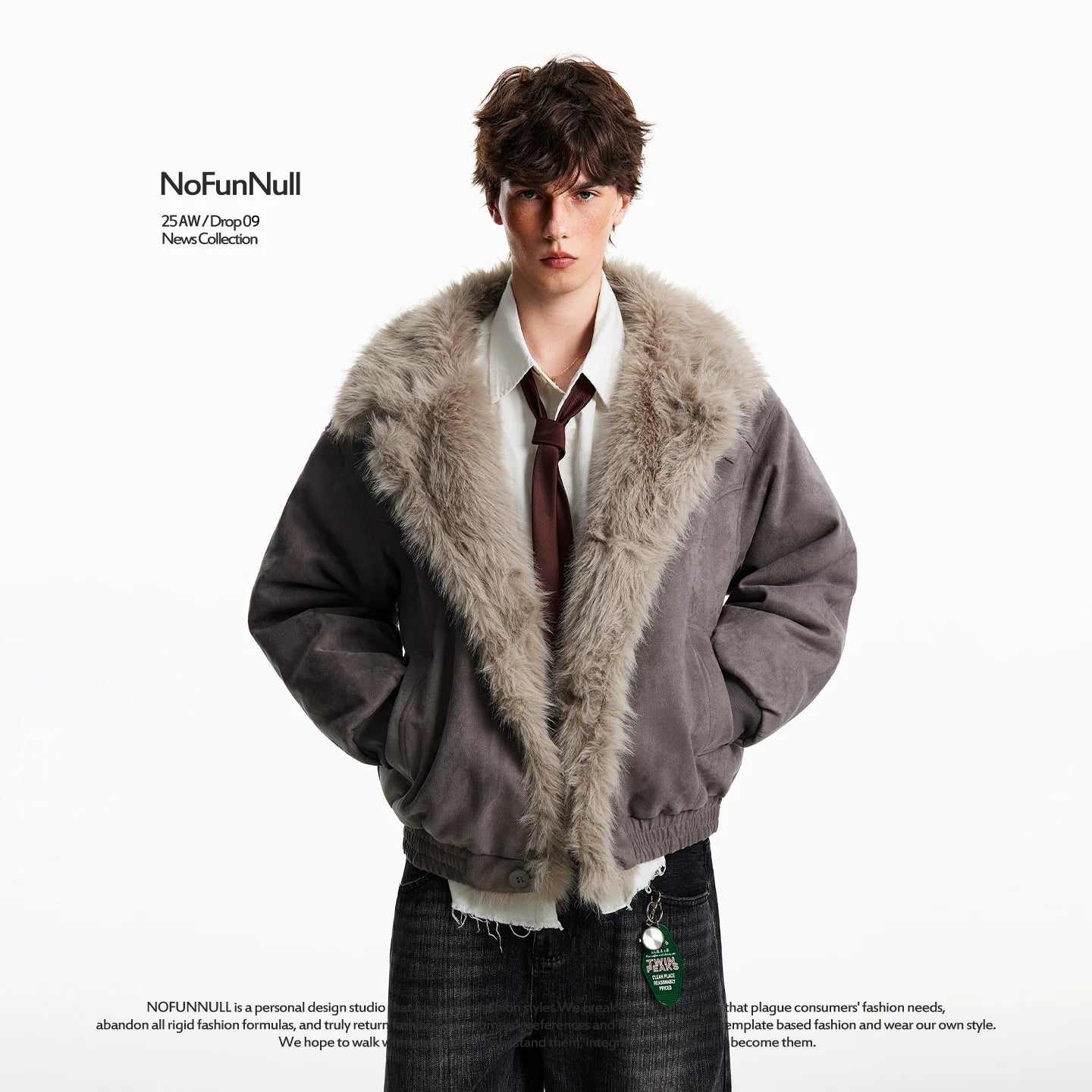 Sweater neck cotton coat FE0114