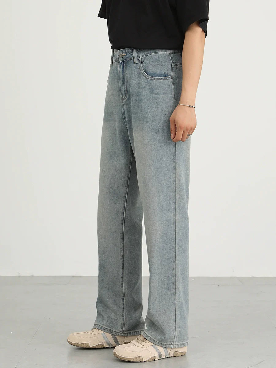 Washed and old versatile casual pants FE0239