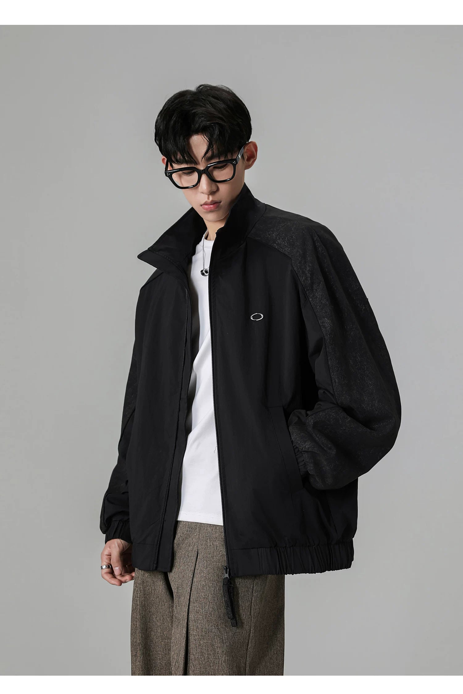 Stitching sports stand-up collar jacket FE0710