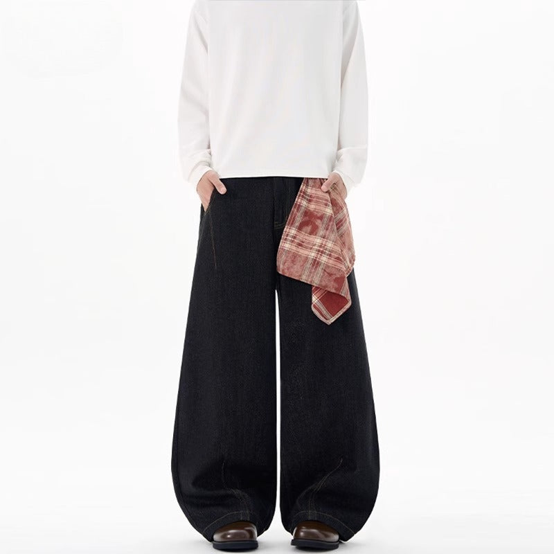 American original cow black jeans removable square towel FE0254