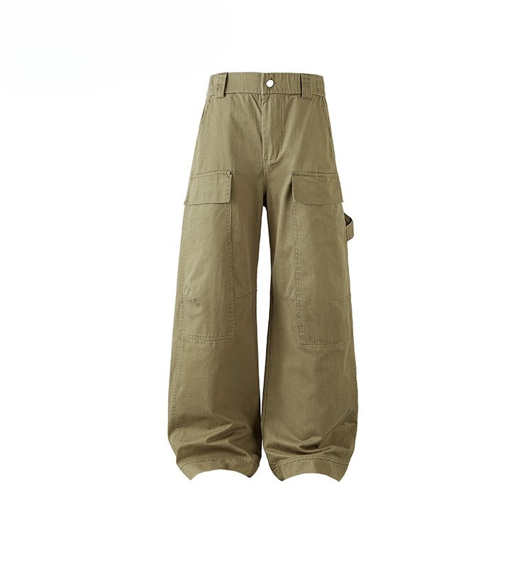 Semi-elastic loose overalls FE0690