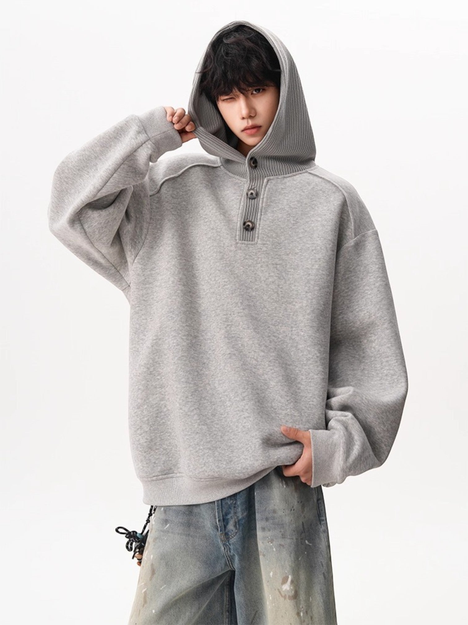 HEAVY KNIT HOODIE FE0131