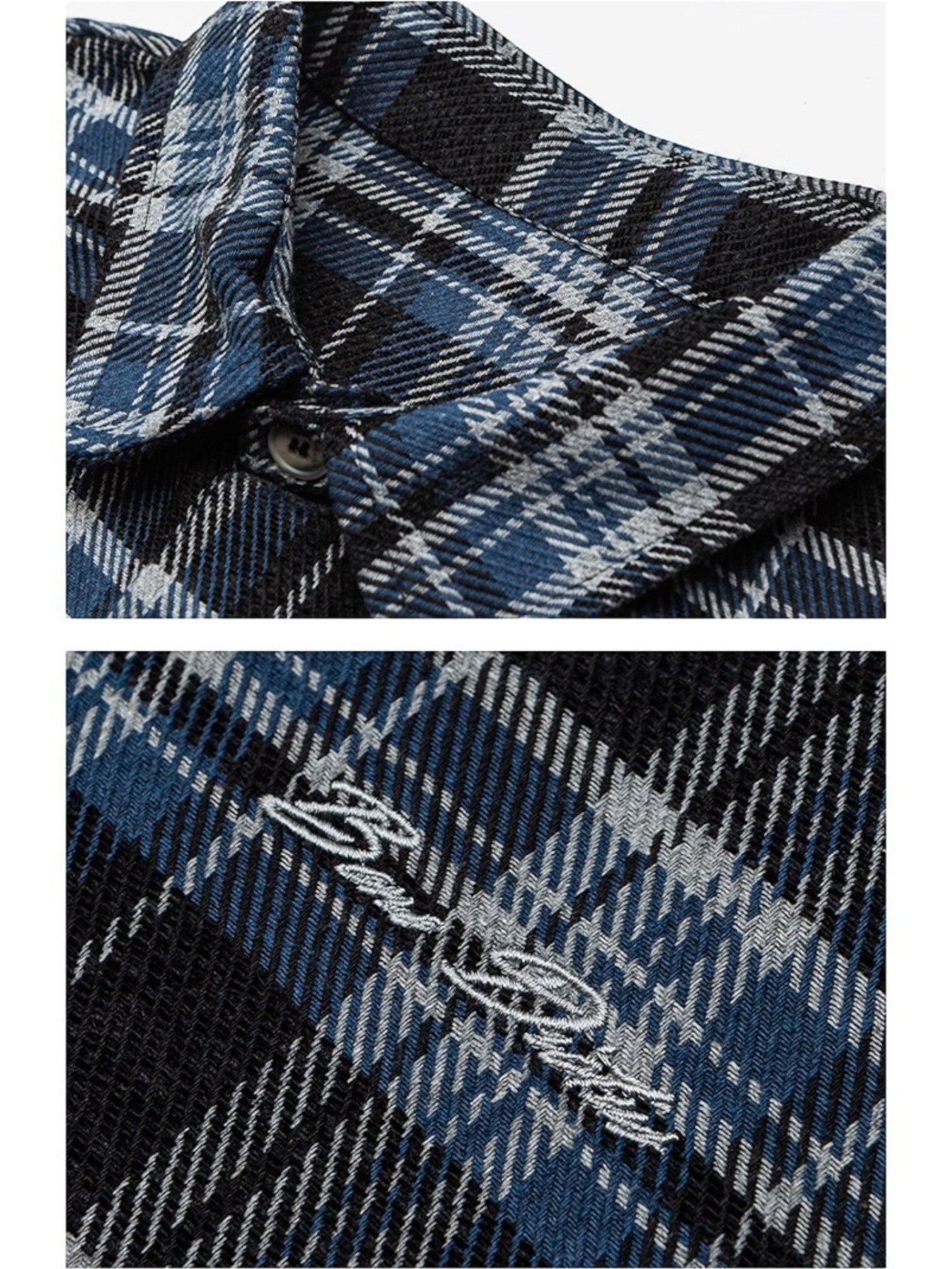 EMBROIDERED PLAID shirt FE0503