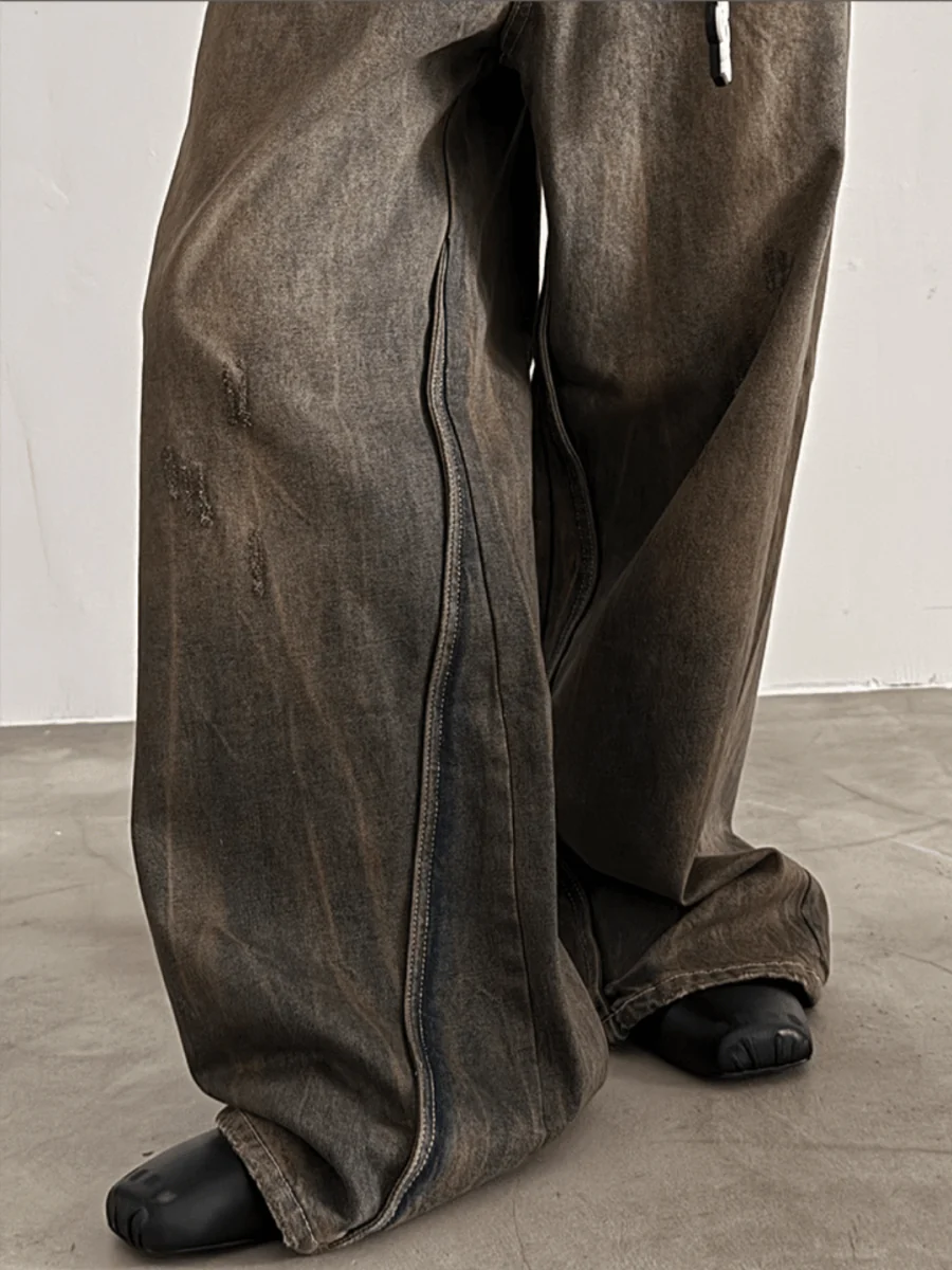 Brown Wide Leg Jeans FE0416