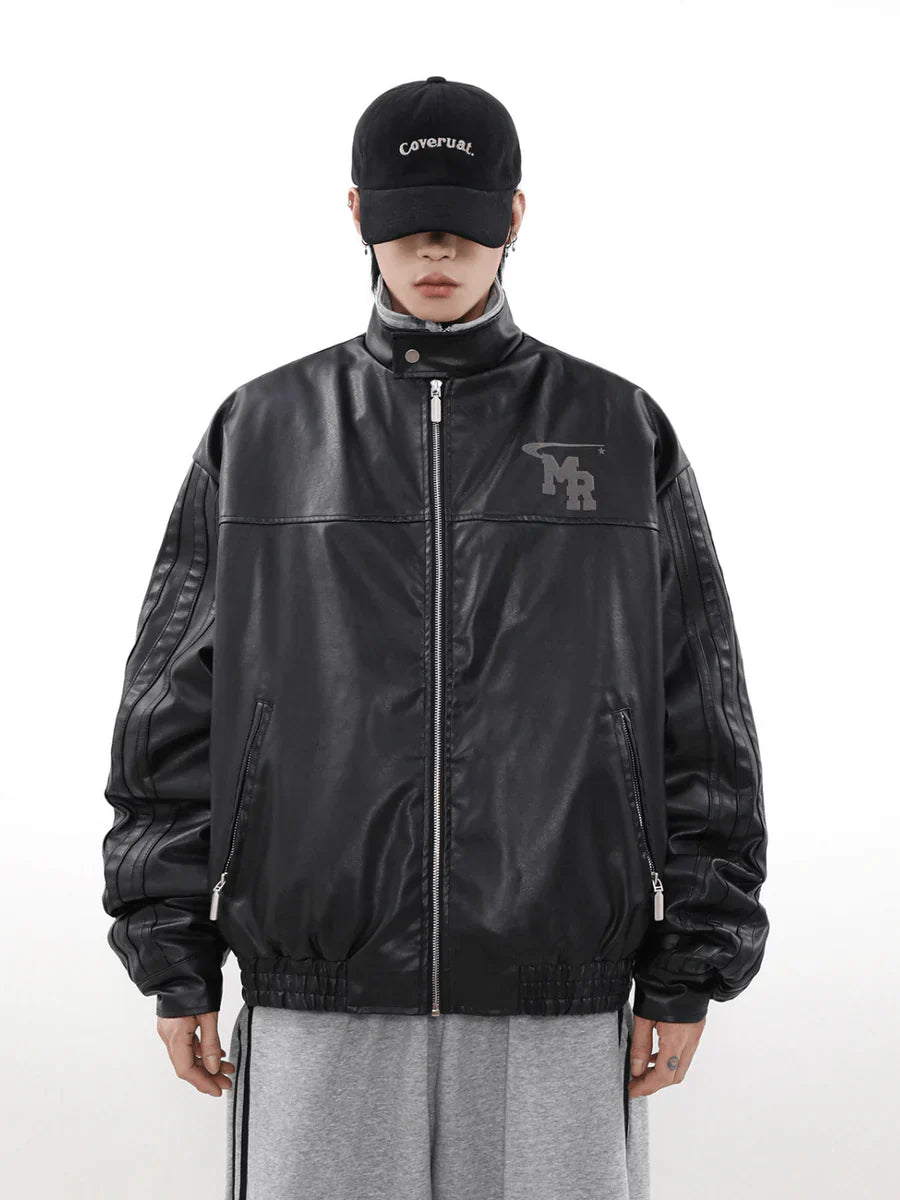 [MRNEARLY] WIND BIKER LEATHER JACKET FE0484