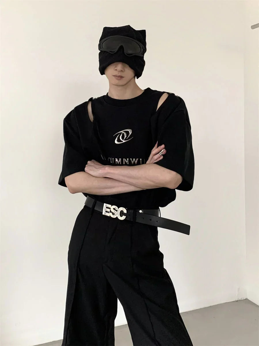[AUTUMNWIND]DECONSTRUCTED DESIGN T-SHIRT FE0537