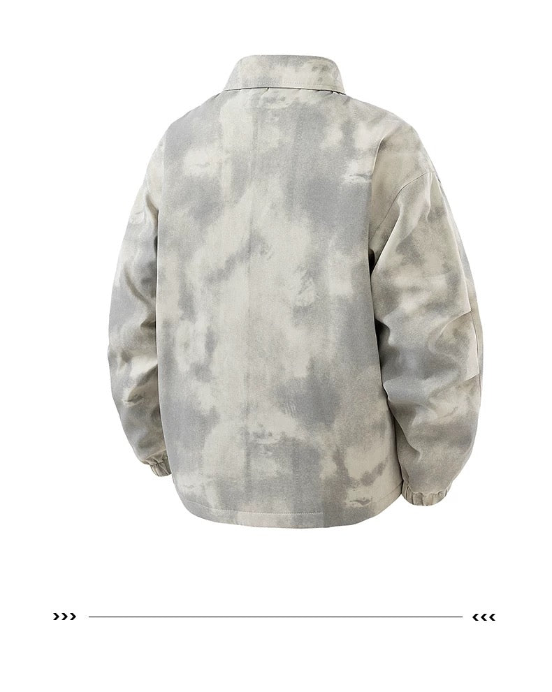 Men’s Vintage Washed “Dirty Look” Jacket – American Retro Streetwear Outerwear  FE0290