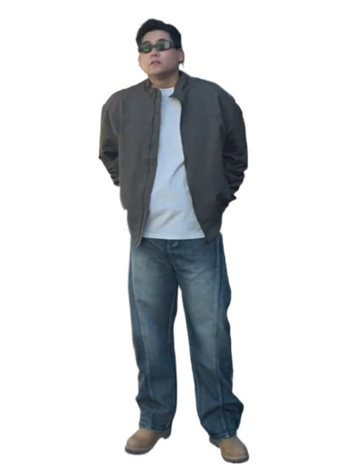 Grey American Vintage Flight Jacket  FE0257