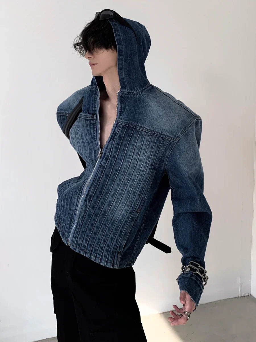 HIGH STREET HOODED DENIM JACKET FE0474