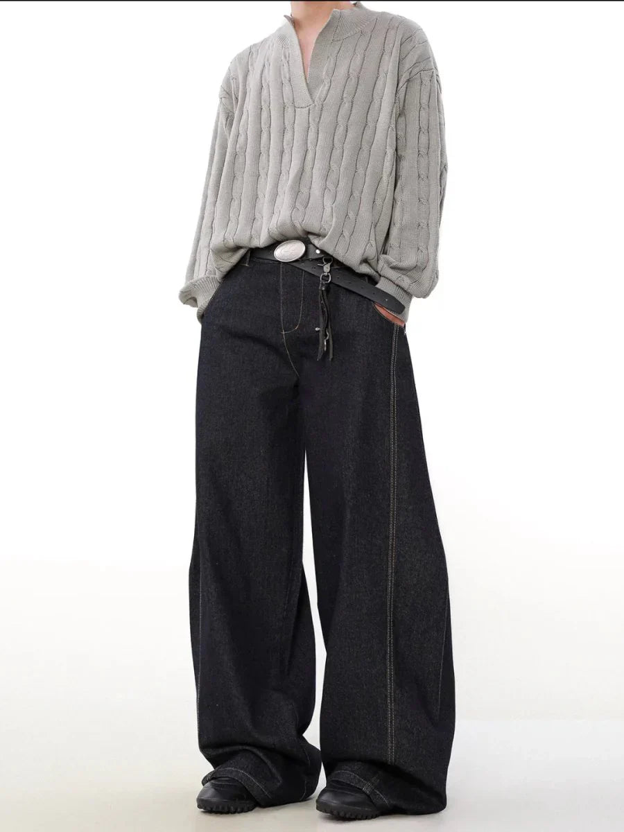 WIDE-LEGGED LOOSE JEANS   FE0111
