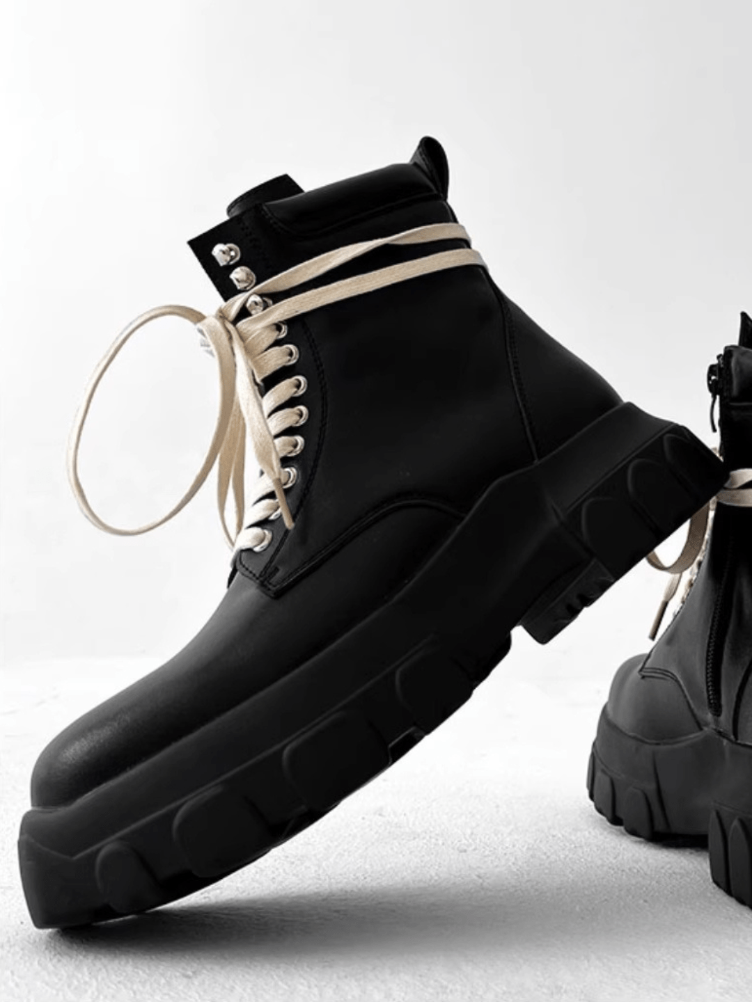 British style leather zipper shoes S040