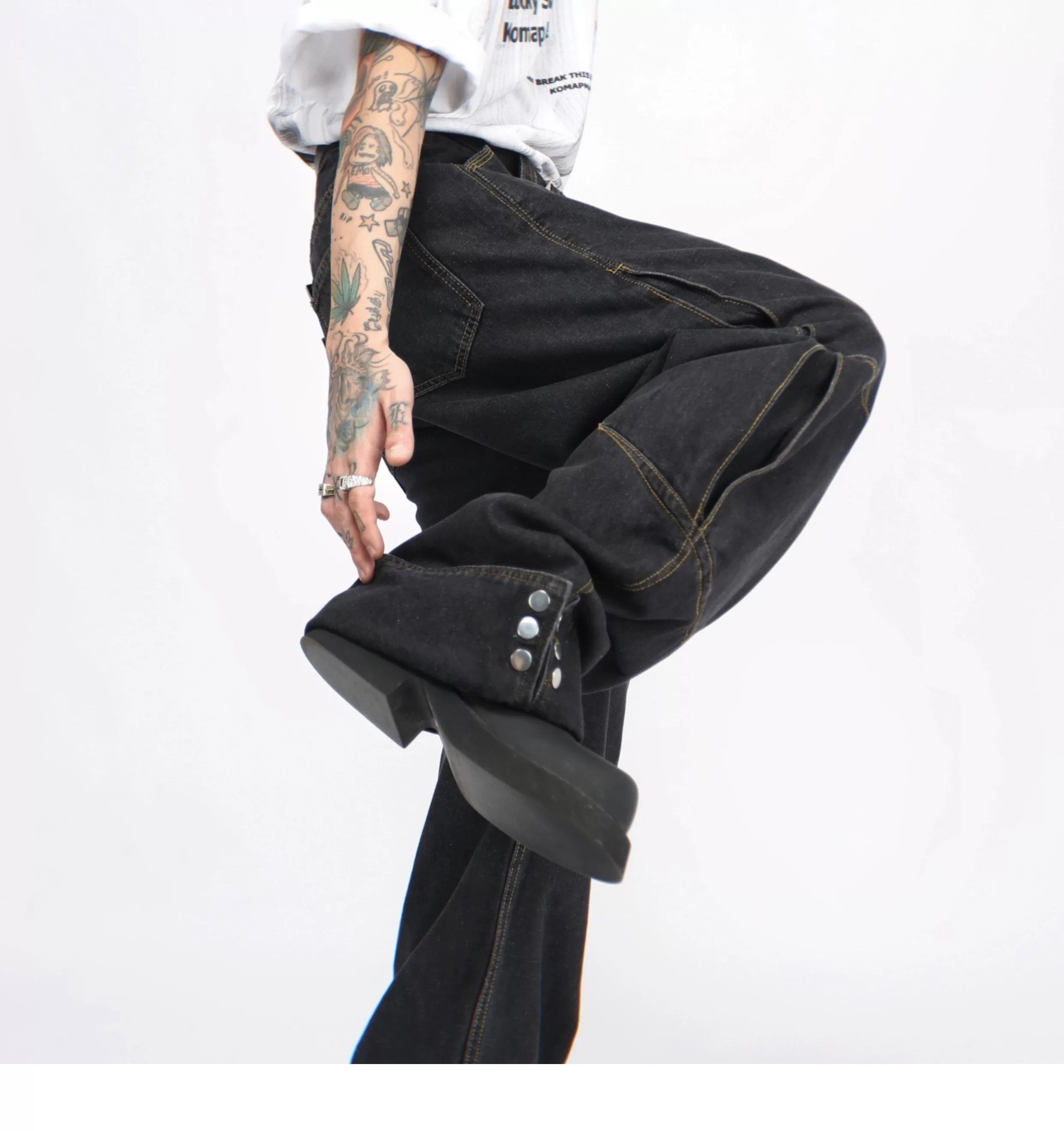 Men’s American Vintage Wide-Leg Denim Jeans FE0373