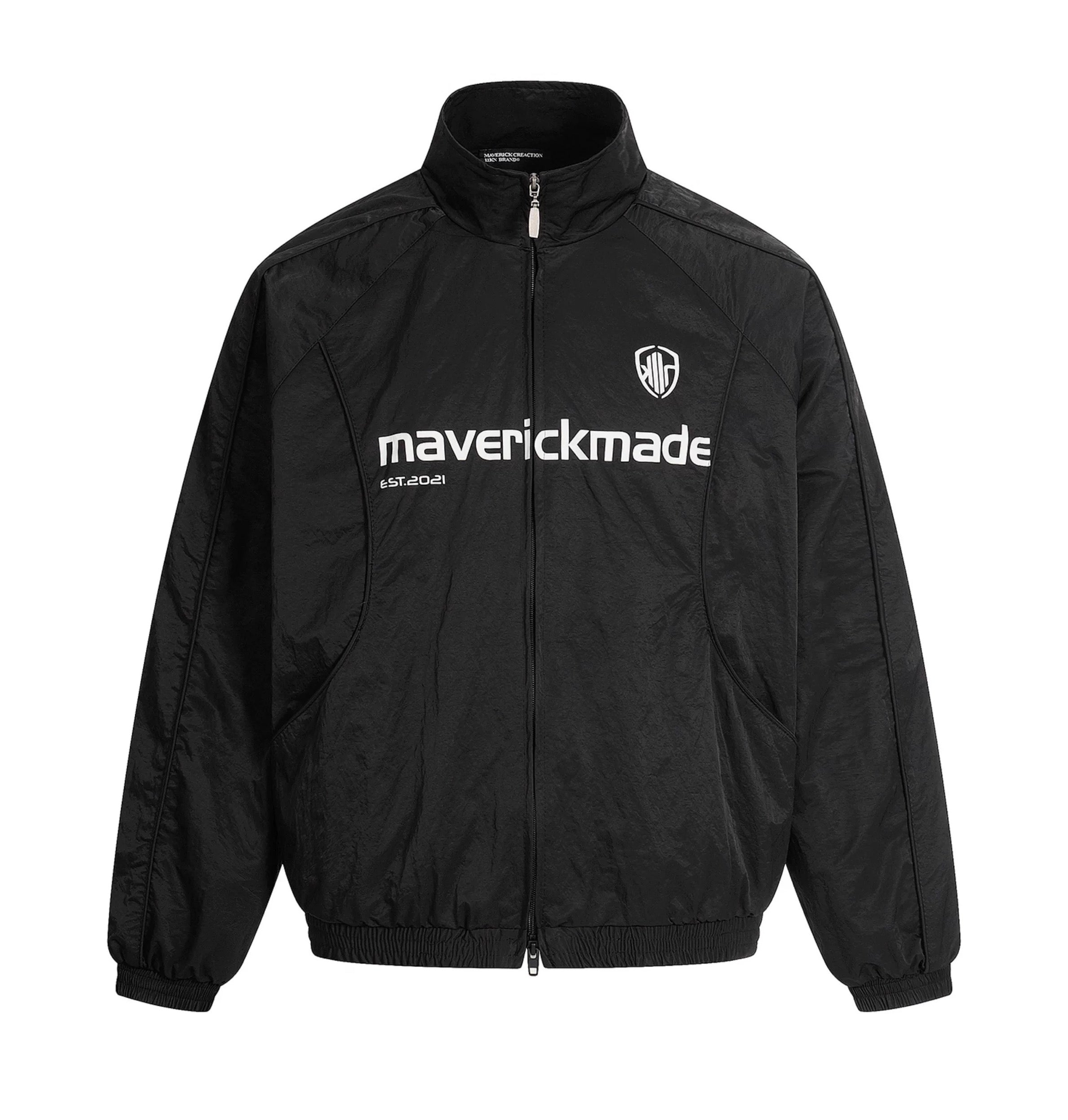 American Letter Print Jacket – Vintage Streetwear Varsity Zip Jacket   FE0070