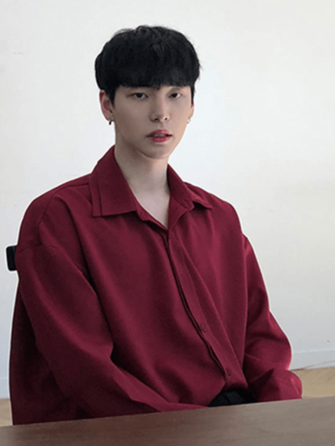 [DAVID&ME] Handsome Ice Silk Shirt   FE0558
