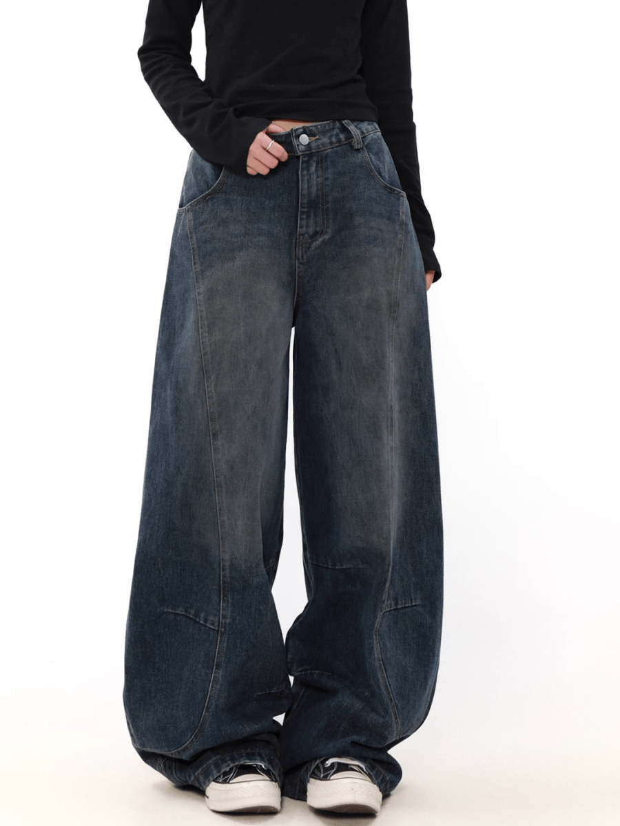 wide leg straight jeans   FE0108