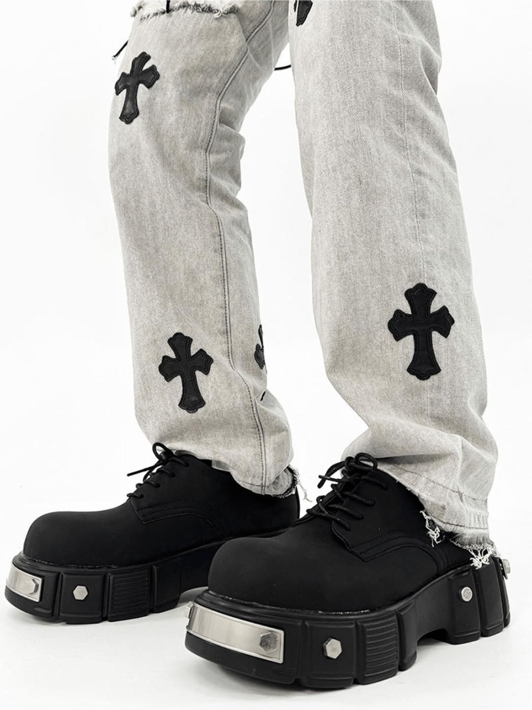 Head Round Toe Leather Shoes S041