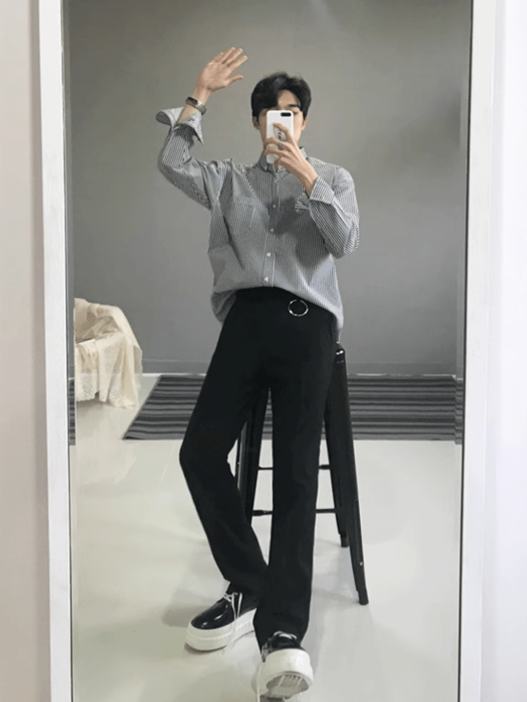 [MRCYC] Autumn long-sleeved striped shirt men   FE0550