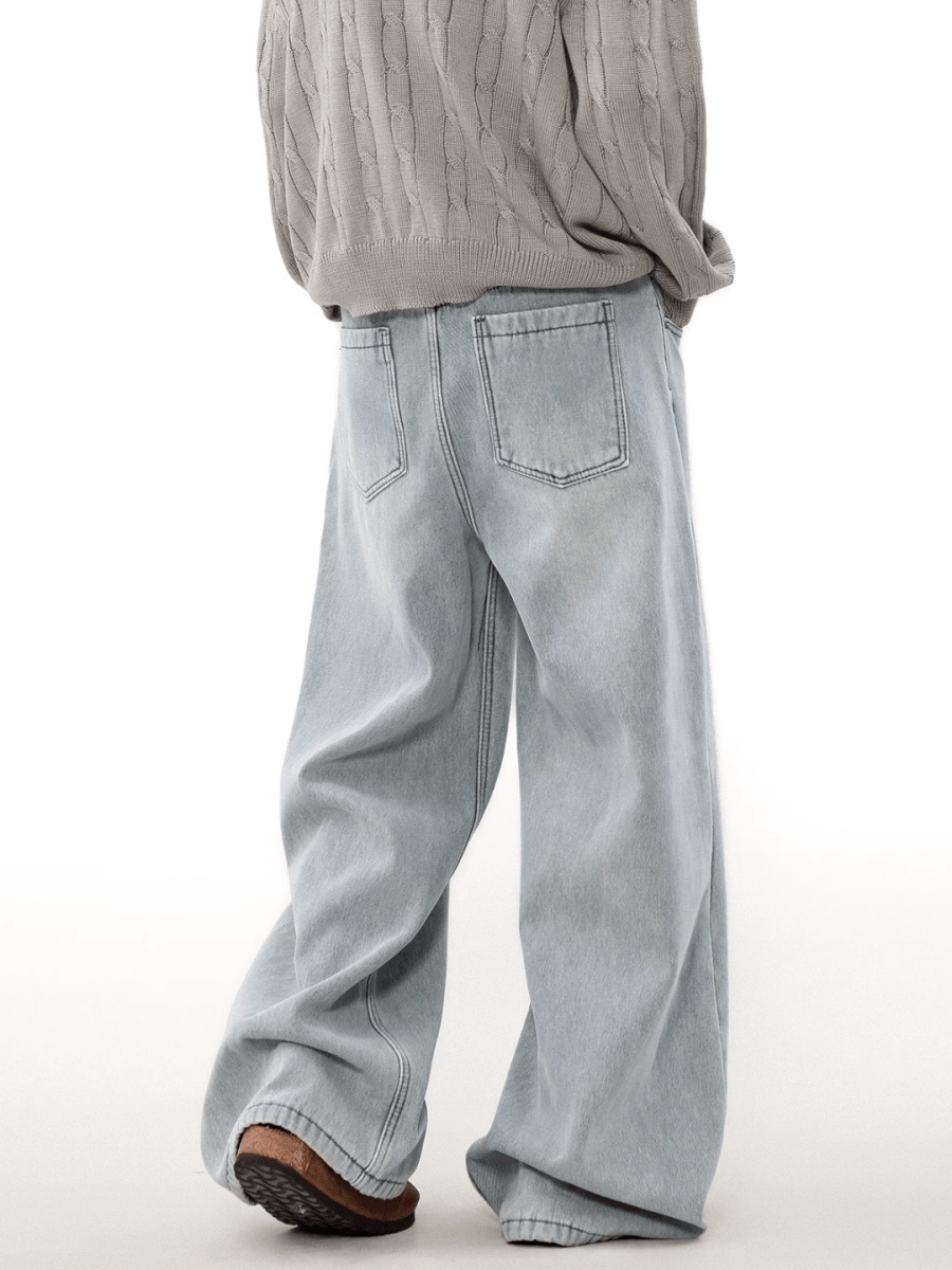 loose straight washed jeans FE0442