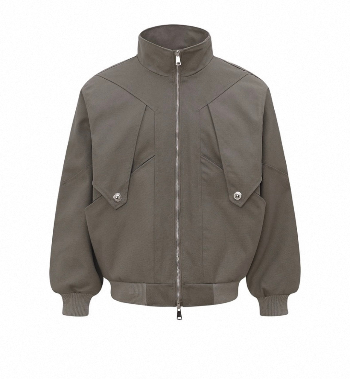 Men’s Stand Collar Jacket – Minimal Clean Fit Streetwear Outerwear   FE0048