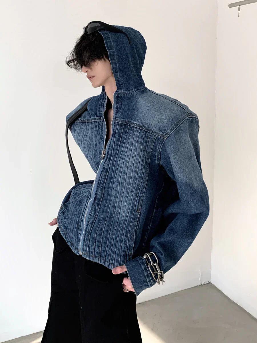 HIGH STREET HOODED DENIM JACKET FE0474