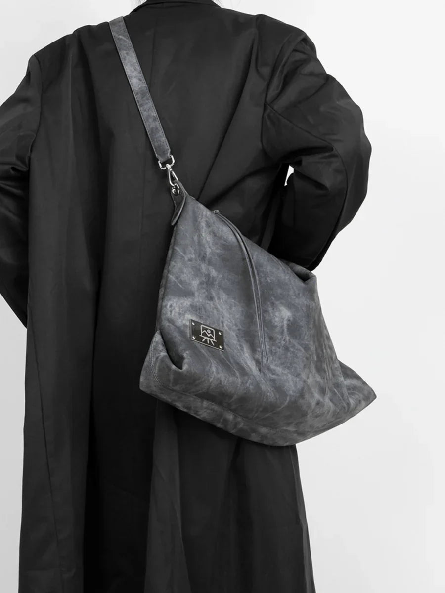 [LUCKYSTUDIO]LARGE SOFT LEATHER SHOULDER CROSSBODY BAG   FA113