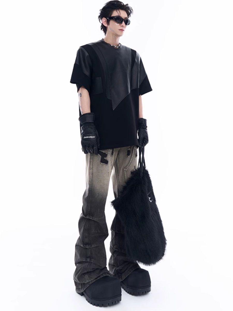 damage denim pants  FE0433