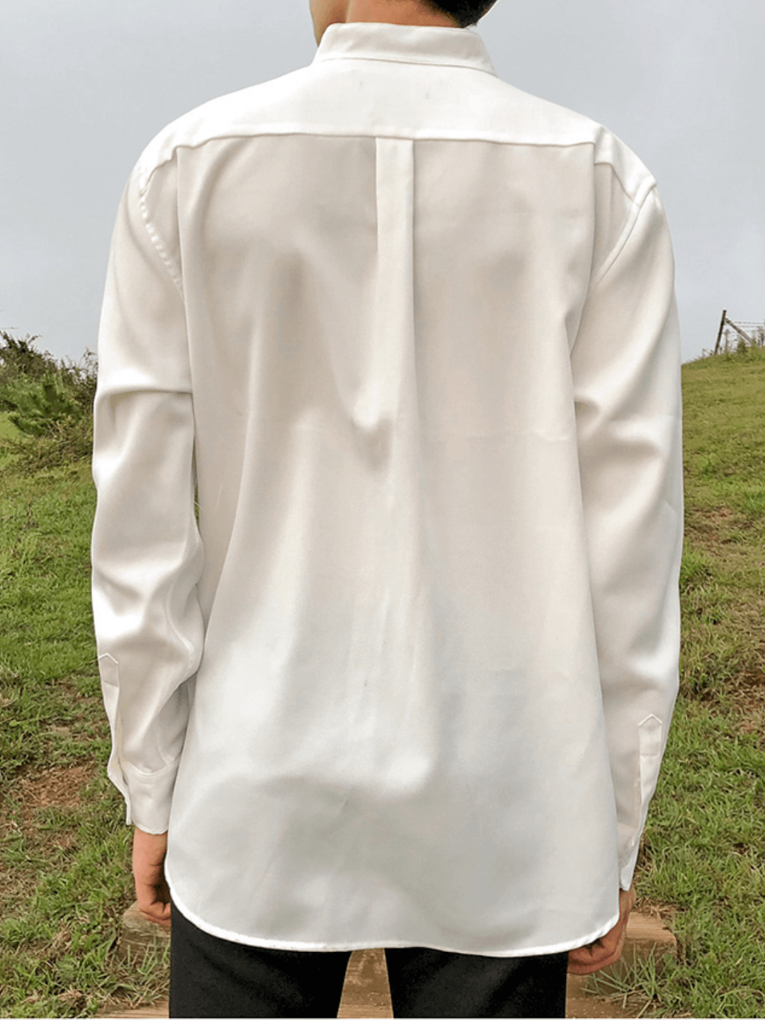 [MRCYC] Loose Silky Shirt   FE0556