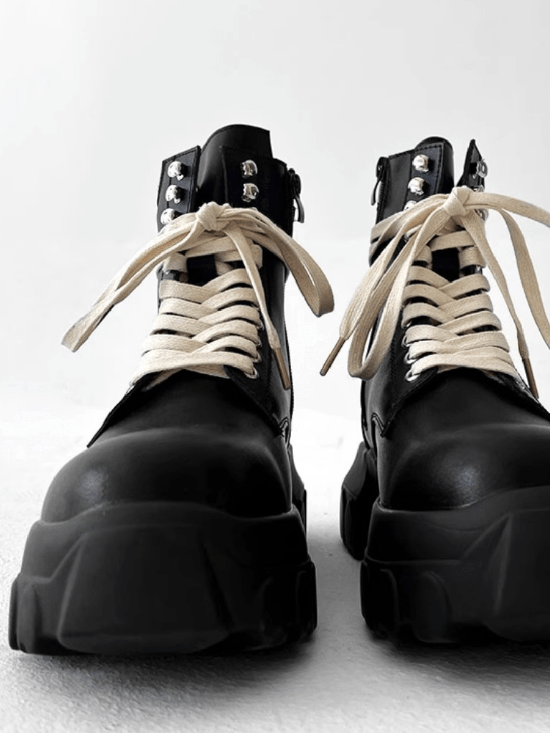 British style leather zipper shoes S040