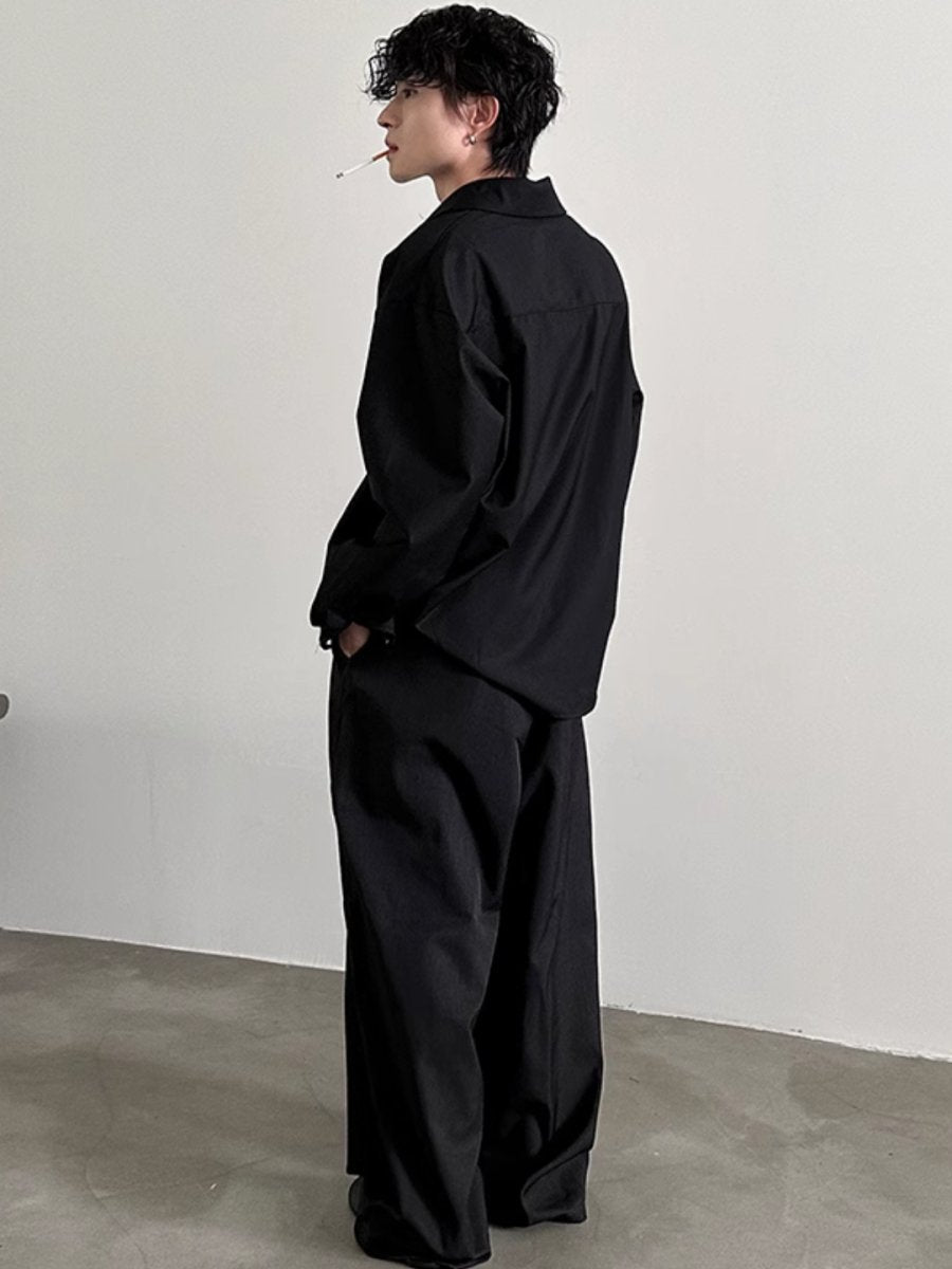 [GENESISBOY] short long-sleeved shirt  FE0555