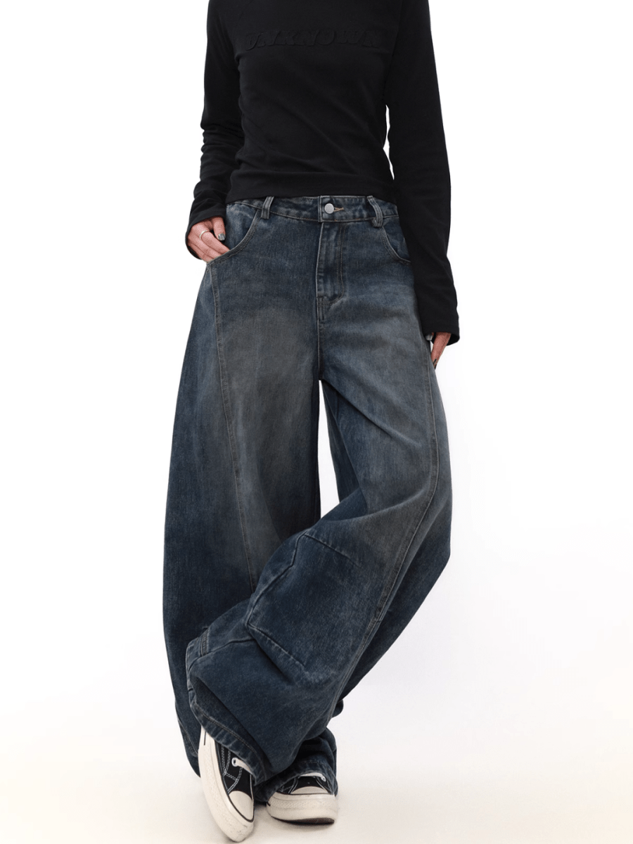 wide leg straight jeans   FE0108