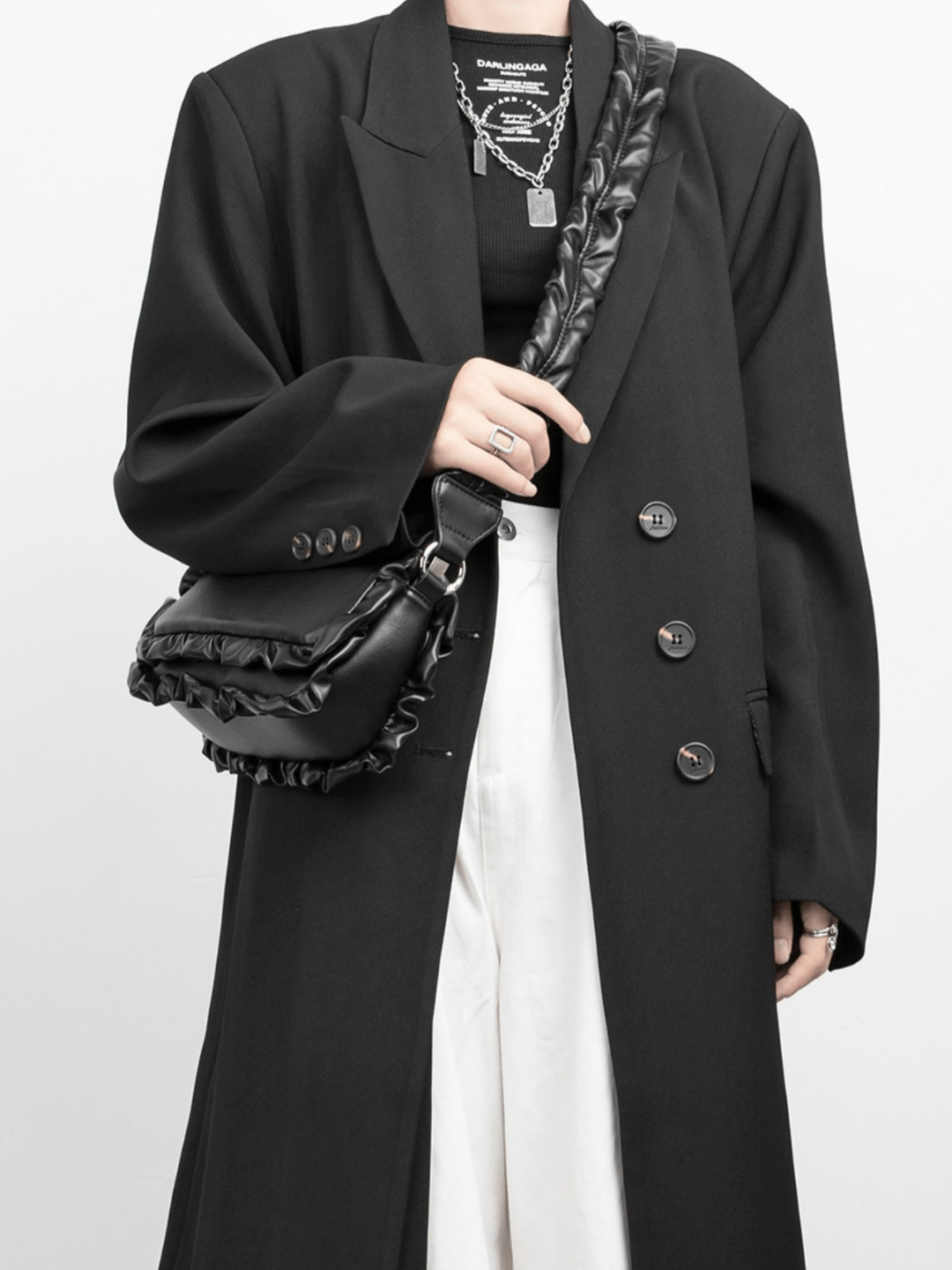 [luckystudio] decoration shoulder small square bag   FA085