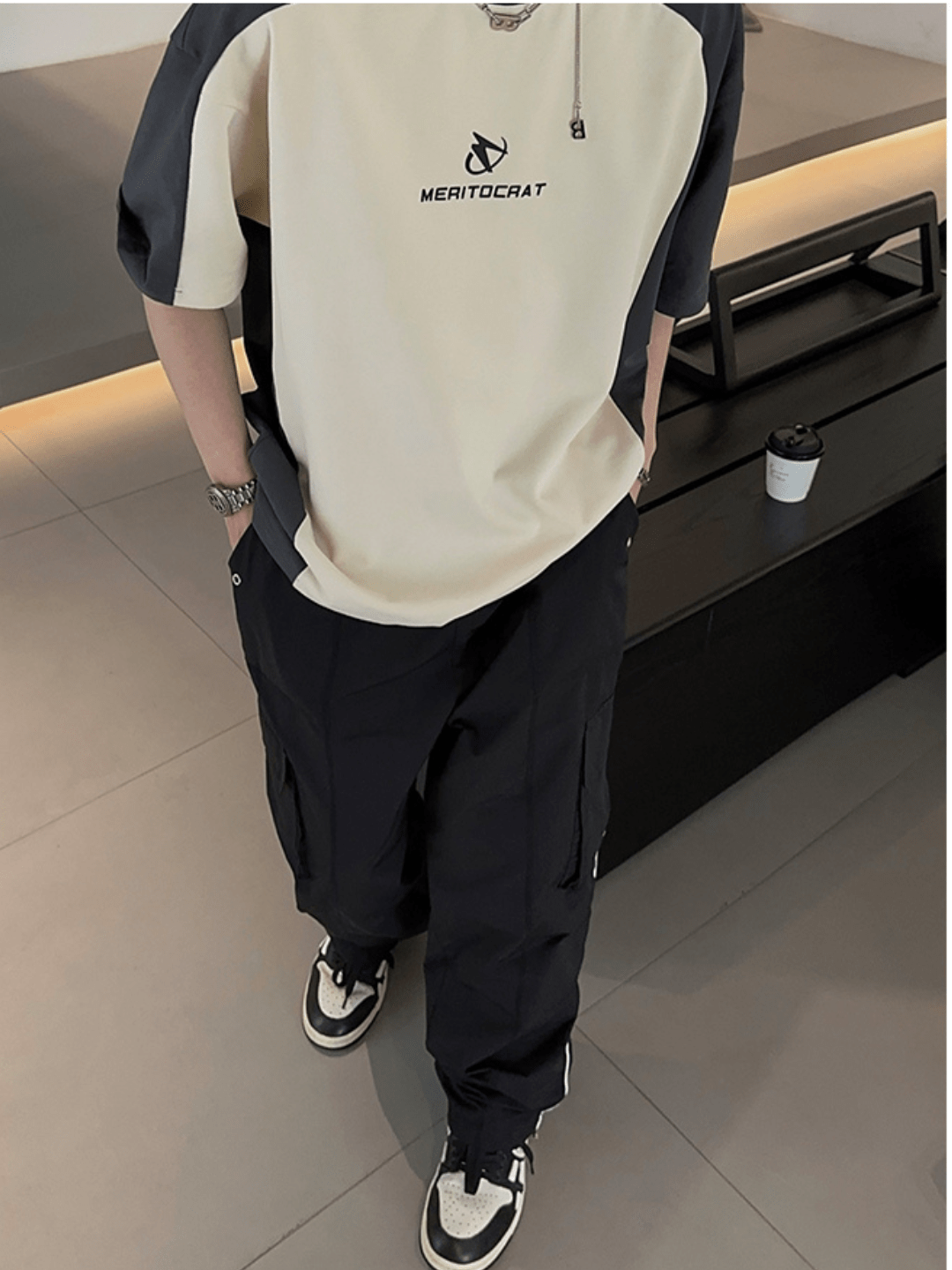 [JH HOMME] loose summer half-sleeve design t-shirt   FE0544