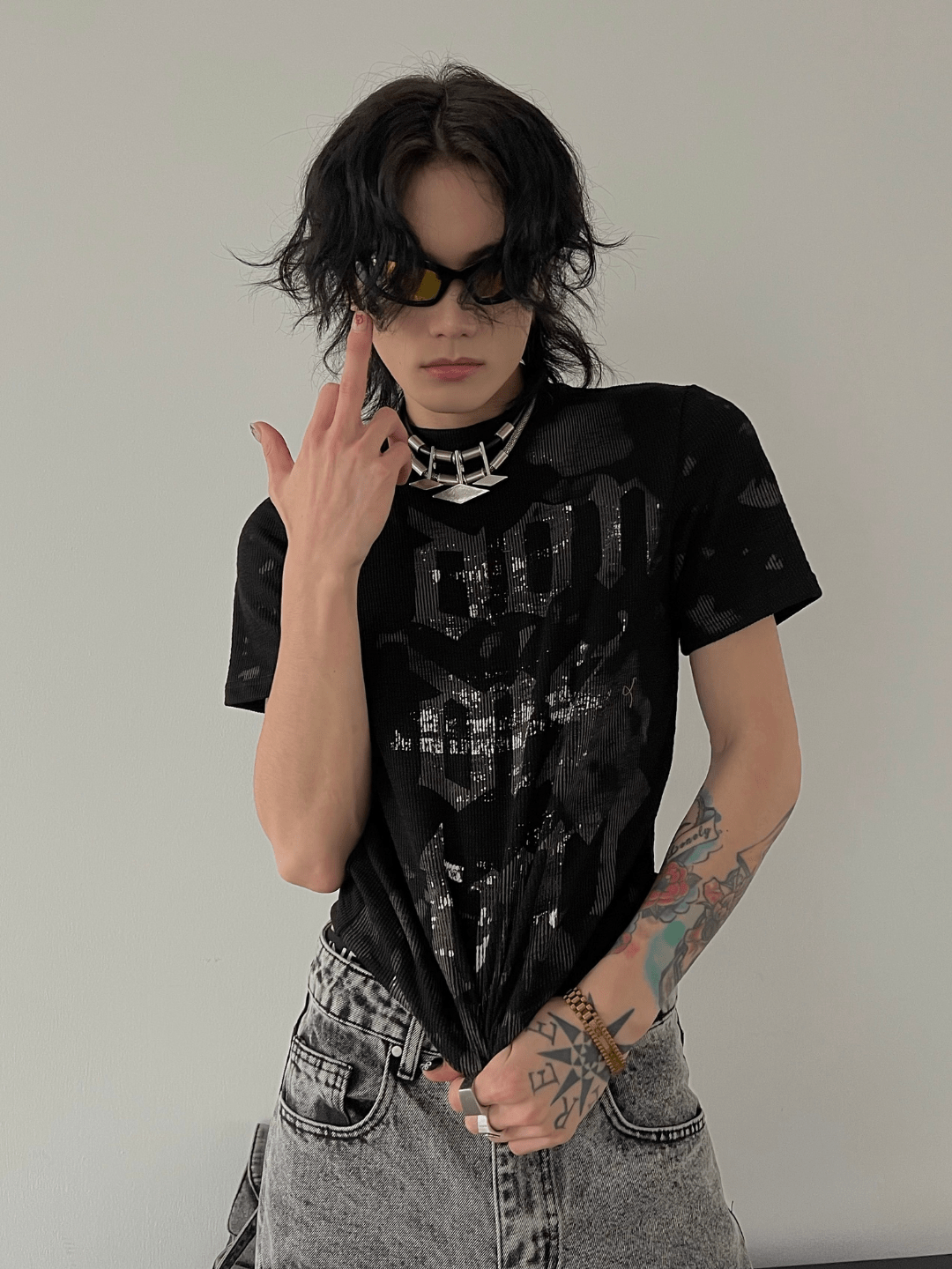 [SOULWORKER] punk genderless t-shirt   FE0541