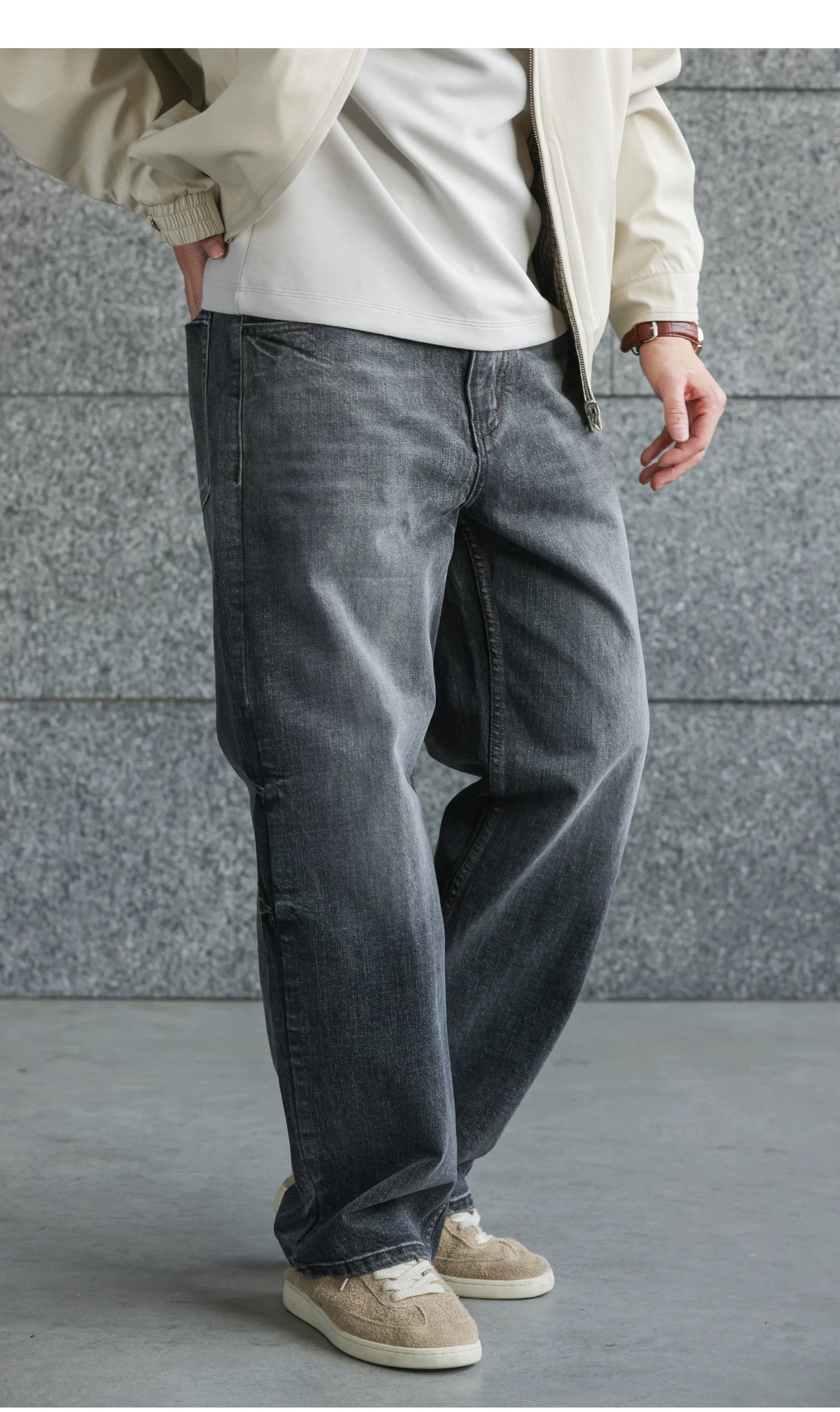 Men’s Retro American Raw Denim Jeans  FE0361